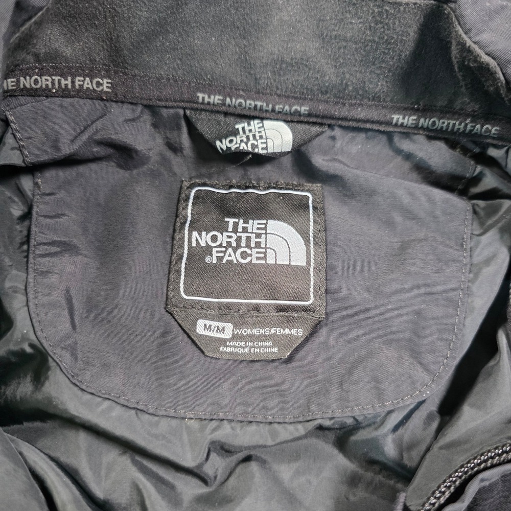 The North Face Womens HyVent Belted Rain Jacket Black Hooded Size S/ M Full Zip - Picture 6 of 11